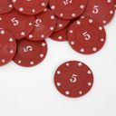 Набор фишек для покера с номиналом 5 (красные; 25 шт.) — фото, картинка — 1