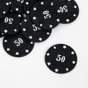 Набор фишек для покера с номиналом 50 (чёрные; 25 шт.) — фото, картинка — 1