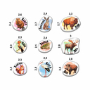 Набор 3D наклеек 