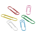 Скрепки виниловые (100 шт.; 28 мм; цветные) — фото, картинка — 1