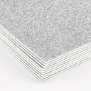 Набор замши пластичной с блёстками (А4; 10 листов; серебристый) — фото, картинка — 2