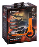 Гарнитура игровая Defender Warhead G-120 (чёрно-оранжевая) — фото, картинка — 6