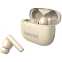 Наушники беспроводные Canyon OnGo TWS-10 (бежевые) — фото, картинка — 4