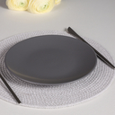 Тарелка десертная керамическая (200 мм; графит) — фото, картинка — 5