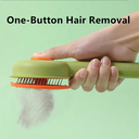 Щетка-пуходерка для ухода за шерстью с очистителем 