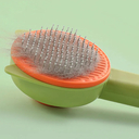 Щетка-пуходерка для ухода за шерстью с очистителем 