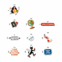 Набор 3D наклеек 