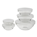 Набор салатников стеклянных (5 шт.; серый) — фото, картинка — 2