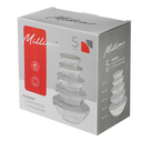 Набор салатников стеклянных (5 шт.; серый) — фото, картинка — 5