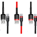 Кабель Baseus Cafule Cable USB For Type-C (2 м; чёрно-красный) — фото, картинка — 2