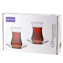 Набор стаканов с блюдцами 