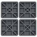 Антивибрационные подставки для стиральных машин и холодильников (6х6х1,5 см; серый) — фото, картинка — 1