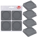 Антивибрационные подставки для стиральных машин и холодильников (6х6х1,5 см; серый) — фото, картинка — 2