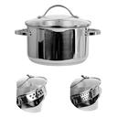 Кастрюля металлическая с крышкой 3,6 л 