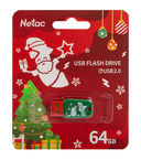 USB Flash Drive 64GB Netac U197-Christmas mini — фото, картинка — 1