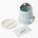 Ёмкость для мусора настольная (бело-голубая) — фото, картинка — 4